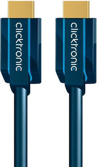 Clicktronic HDMI 1.4 High Speed 1080p 120Hz Cable HDMI Male - HDMI Male 15m Blue
