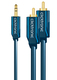 Clicktronic 3,5mm Klinkenkabel mit RCA-Stecker Blau 3m