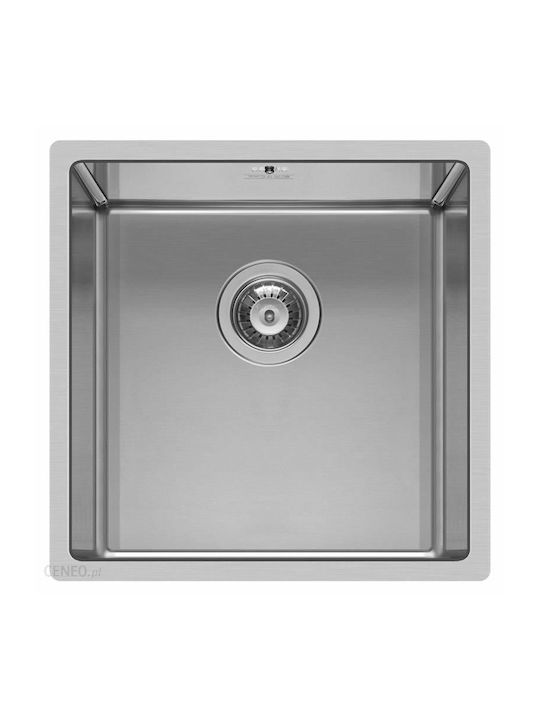 Pyramis Flush Mounted Sink Inox Brushed W40xD40cm Silver