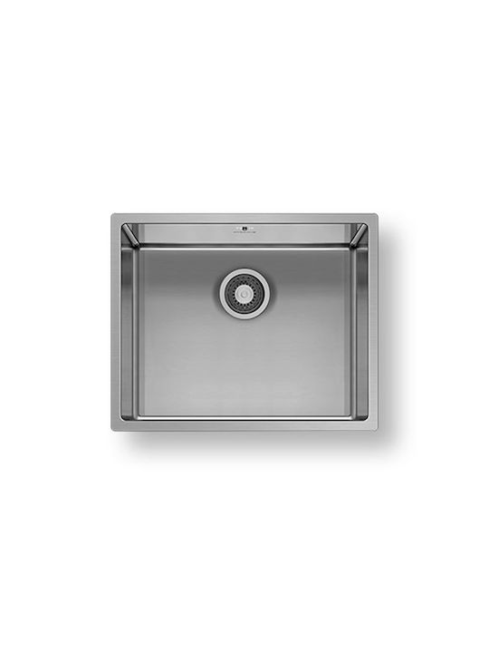 Pyramis Flush Mounted Sink Inox Brushed W50xD40cm Silver