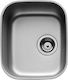 Pyramis Iris 1B 100009701 Undermount Sink Inox Satin W35.7xD38.7cm Silver