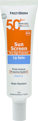 Frezyderm Sun Screen Lip Balm Αδιάβροχο Αντηλιακό Χειλιών SPF50 15ml