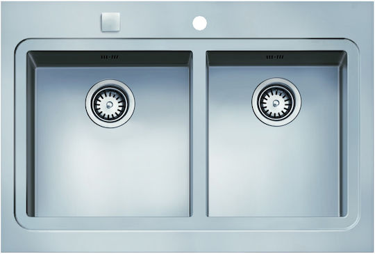 Teka Cube 90 N.603 1403856231 Gefäß Spüle Inox Satiniert B90xT60.5cm Silber