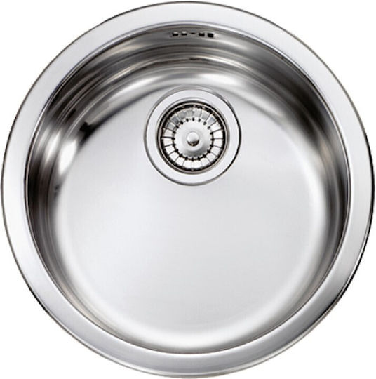 Sanitec Cinzia Drop-In Küchenspüle Inox Satiniert M43.5xΠ43.5cm Silber