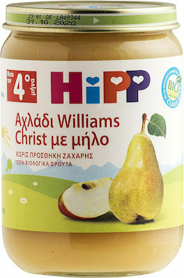 Hipp Fruchtcreme Williams Christ Pear with Apple Glutenfrei für 4m+ 190gr