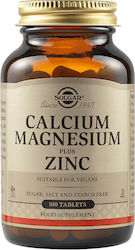Solgar Calcium Magnesium Plus Zinc 100 табове