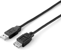 Equip USB 2.0 Kabel USB-A-Stecker - USB-A-Buchse Schwarz 5m 128852