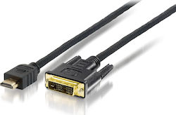 Equip Cablu DVI-D - HDMI de sex masculin 2m Negru (119322)