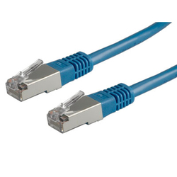 Roline S/FTP Cat.6 Ethernet Network Cable 0.5m Blue 1pcs