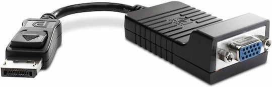 HP AS615AA Конвертор DisplayPort мъжки към VGA женски Черен 1бр