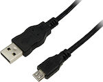 LogiLink CU0059 Regulär USB 2.0 auf Micro-USB-Kabel Schwarz 3m (CU0059) 1Stück