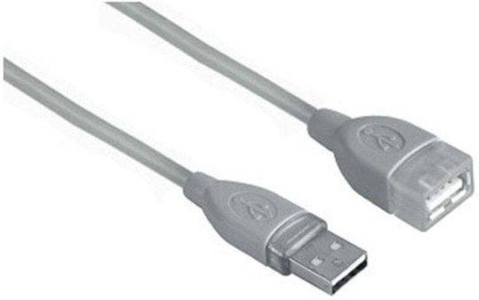 HAMA 3m USB 2.0 Cable A-Male to A-Female Gray (00045040)