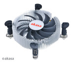 Akasa AK-CC7122BP01 Low Profile CPU Cooling Fan for 775/1200/115x Socket Silver