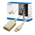 LogiLink USB 2.0 Kabel USB-A-Stecker - USB-A-Buchse Weiß 5m UA0001A