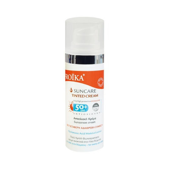 Froika Suncare Cremă Solară de Față Rezistentă la Apă SPF50 cu Pigment 50ml
