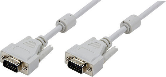 LogiLink Кабел VGA мъжки - VGA мъжки Бял 10м (CV0028)