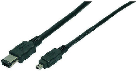 LogiLink FireWire Cable 6-pin male to 4-pin male 3m