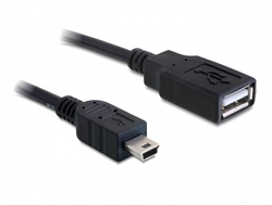 DeLock 82905 USB 2.0 USB-A Female La Mini USB-B Masculin 0.5m