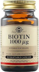 Solgar Enchanced Potency Biotin Βιταμίνη 1000mcg 50 φυτικές κάψουλες Solgar Enchanced Potency Biotin Βιταμίνη 1000mcg 50 φυτικές κάψουλες