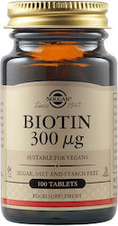 Solgar Biotin Vitamină 300mcg 100 x 1 tablete