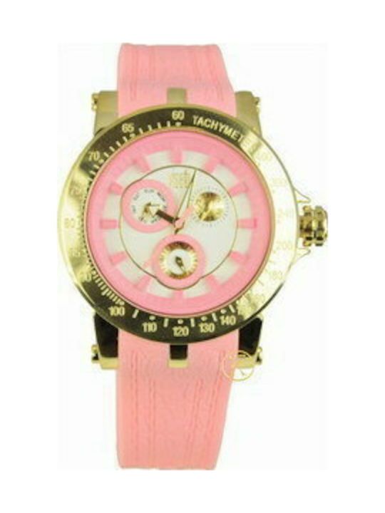 Visetti Watch with Pink / Pink Rubber Strap