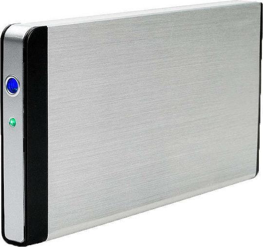 Fantec FB-C25US2 Θήκη για Σκληρό Δίσκο 2.5" SATA III με σύνδεση USB 2.0 / eSATA σε Ασημί χρώμα