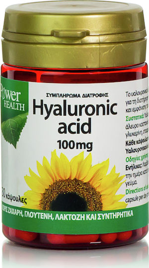 Power Health Acid Hyaluronic 100mg Συμπλήρωμα για την Υγεία Αρθρώσεων & Οστών 30 κάψουλες