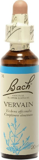 Bach Vervain Flower Essence in Drops for Relaxation 20ml