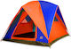 Panda Camping Tent Blue with Double Fabric 4 Seasons for 5 People 270x270x200cm Blue/Orange