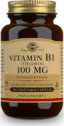 Solgar Vitamin B1 (Thiamin) Βιταμίνη 100mg 100 φυτικές κάψουλες