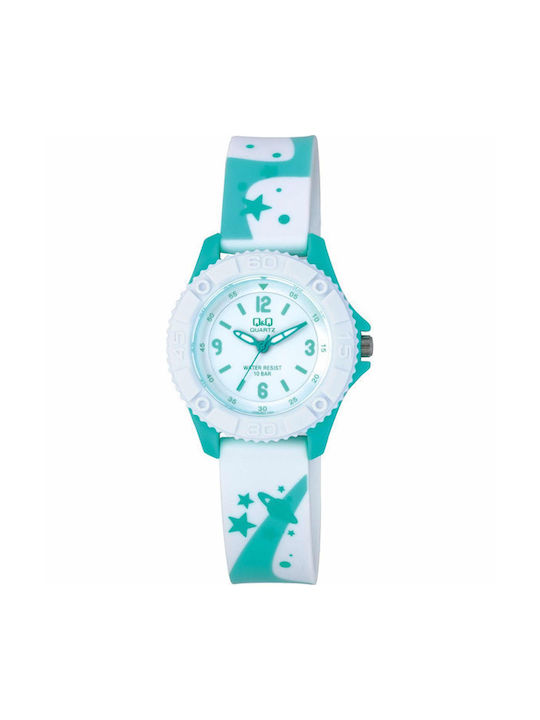 Q&Q Kids Analog Watch with Rubber/Plastic Strap Multicolour