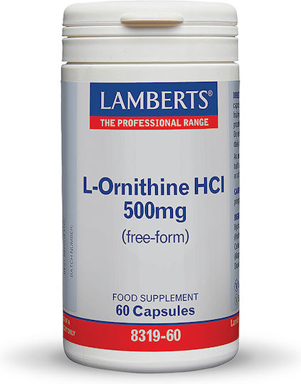 Lamberts L-Ornithine 500mg 60 Κάψουλες Unflavoured