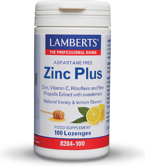 Lamberts Zink Plus Für Kinder mit Vitamin C 100 Kautabletten Honig Zitrone