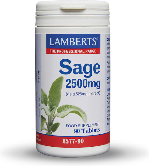 Lamberts Sage 2500mg Supliment Pentru Menopauză 90 Comprimate