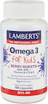 Lamberts Omega 3 For Kids Berry Bursts Fish Oil Suitable for Children 100 caps Gooseberry