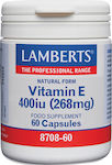 Lamberts Vitamin E Βιταμίνη για Ενέργεια & Ανοσοποιητικό 400iu 60 κάψουλες