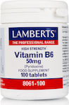 Lamberts Β6 - 50mg (Pyridoxine) 100 ταμπλέτες