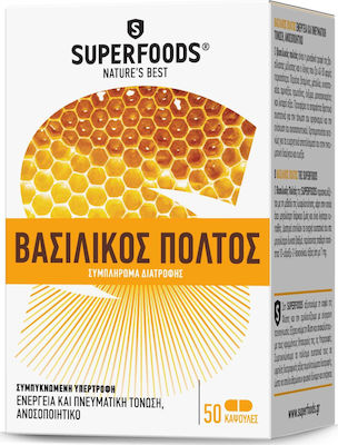 Superfoods Royal Jelly for Energy, Immune System Boost, Hair, Skin & Nails 50 caps