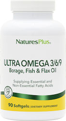 Ultra Omega 3 6 9 Μποράγκο & Λινέλαιο 1200mg 90 μαλακές κάψουλες Ultra Omega 3 6 9 Μποράγκο & Λινέλαιο 1200mg 90 μαλακές κάψουλες