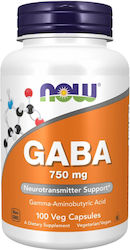 Now Foods GABA 750mg 100 Kapseln