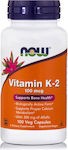 Now Foods Vitamin K-2 Βιταμίνη 100mcg 100 φυτικές κάψουλες