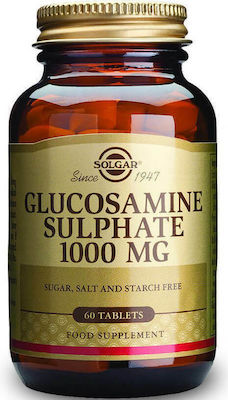 Solgar Glucosamine Sulfate Συμπλήρωμα για την Υγεία των Αρθρώσεων 1000mg 60 ταμπλέτες