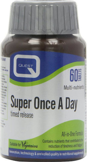 Quest Super Once A Day Timed Release Πολυβιταμίνη για Ενέργεια & Ενίσχυση του Ανοσοποιητικού 60 ταμπλέτες