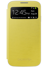 Samsung Flip S-View Book Synthetic Waterproof Yellow (Galaxy S4) EF-CI950BYEGWW