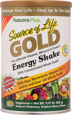 Nature's Plus Source of Life Gold Energy Shake Multivitamin for Immune System Boost & Antioxidant Action 442gr