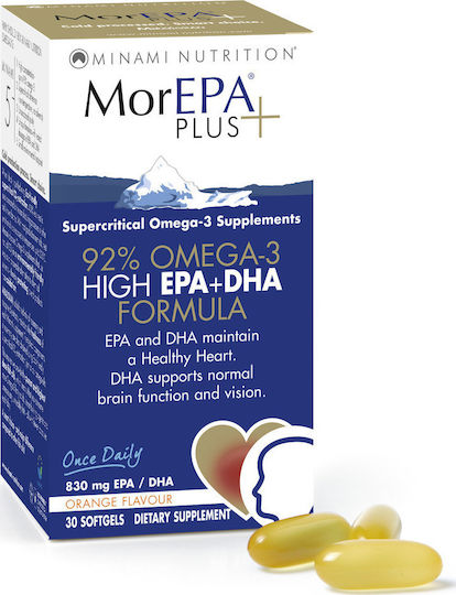 Minami MorEPA Plus+ Ιχθυέλαιο 30 μαλακές κάψουλες Πορτοκάλι