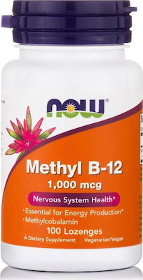 Now Foods Methyl B-12 Βιταμίνη 1000mcg 100 υπογλώσσια δισκία