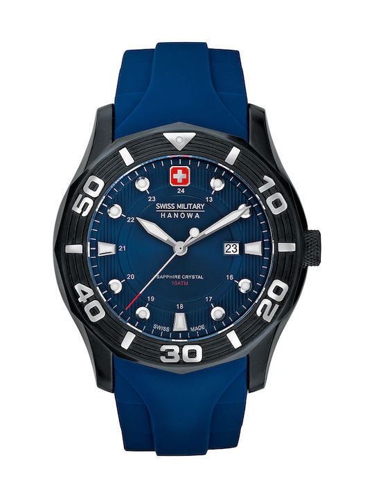 Swiss Military Hanowa Ceas Baterie cu Albastru Curea de cauciuc 06 4170.13.003 Skroutz.ro