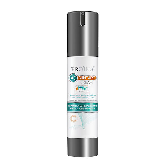 Froika AC Cream Oil Free Pump Αντηλιακή Κρέμα Προσώπου SPF30 50ml