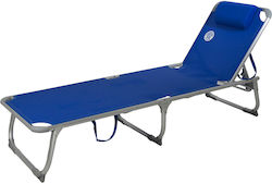Summer Club Foldable Aluminum Beach Sunbed Blue...